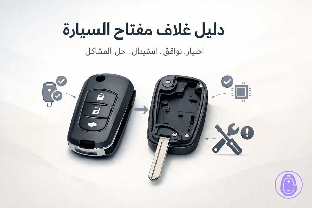 رسمة بأسلوب الصفحة الرئيسية لأدلة غلاف مفتاح السيارة.