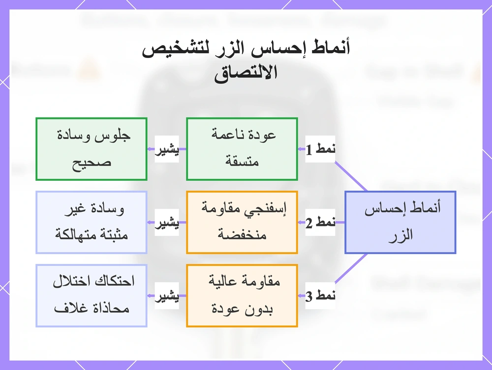 أنماط إحساس الزر لتشخيص الالتصاق