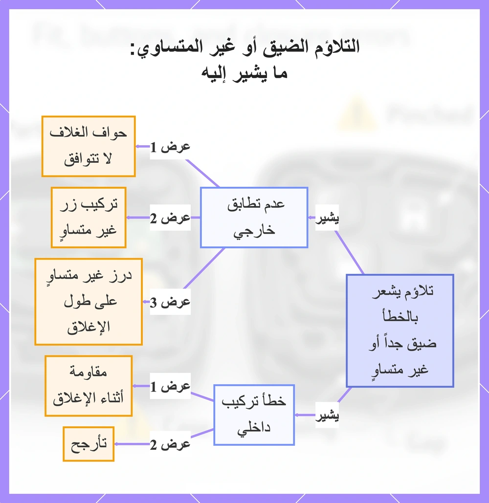 التلاؤم الضيق أو غير المتساوي: ما يشير إليه