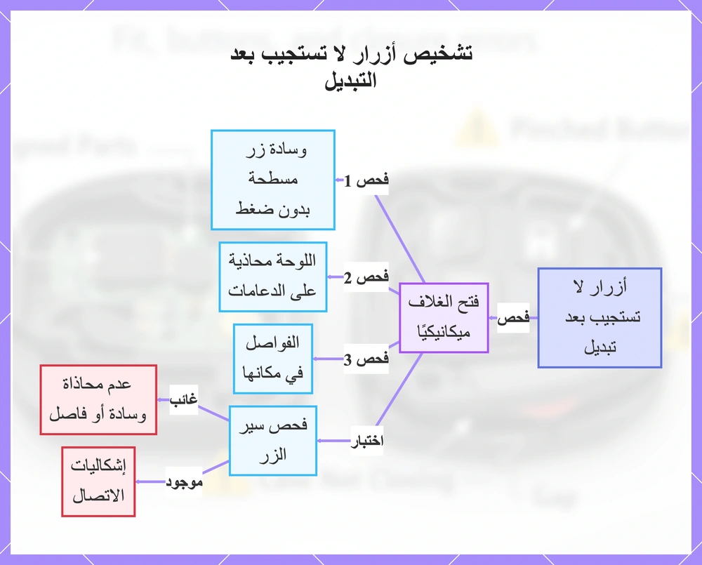 تشخيص أزرار لا تستجيب بعد التبديل
