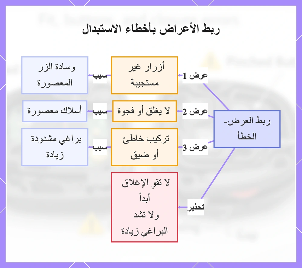 ربط الأعراض بأخطاء الاستبدال