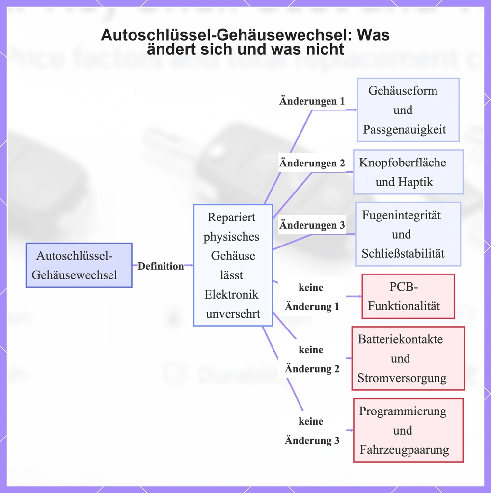 Autoschlüssel-Gehäusewechsel: Was ändert sich und was nicht