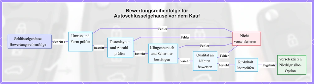 Bewertungsreihenfolge für Autoschlüsselgehäuse vor dem Kauf