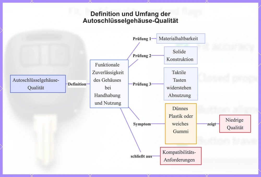 Definition und Umfang der Autoschlüsselgehäuse-Qualität