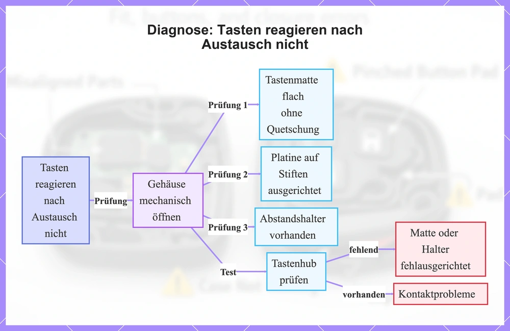 Diagnose: Tasten reagieren nach Austausch nicht