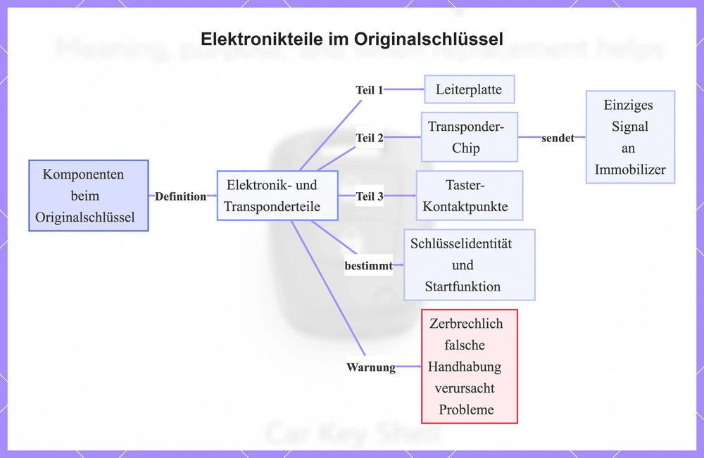 Elektronikteile im Originalschlüssel