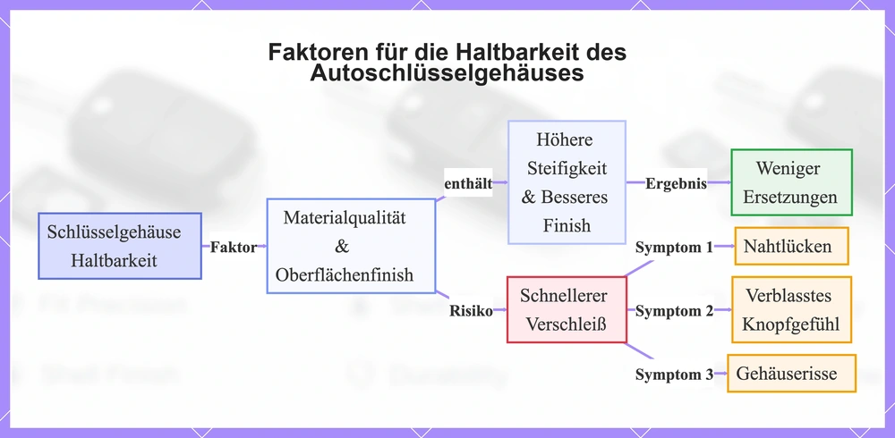 Faktoren für die Haltbarkeit des Autoschlüsselgehäuses