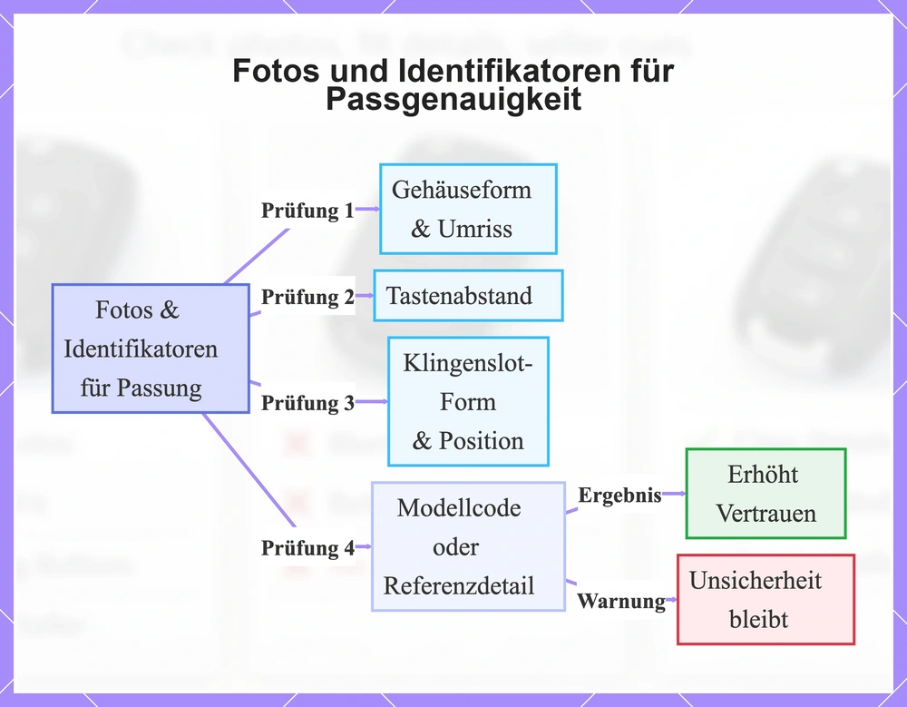 Fotos und Identifikatoren für Passgenauigkeit