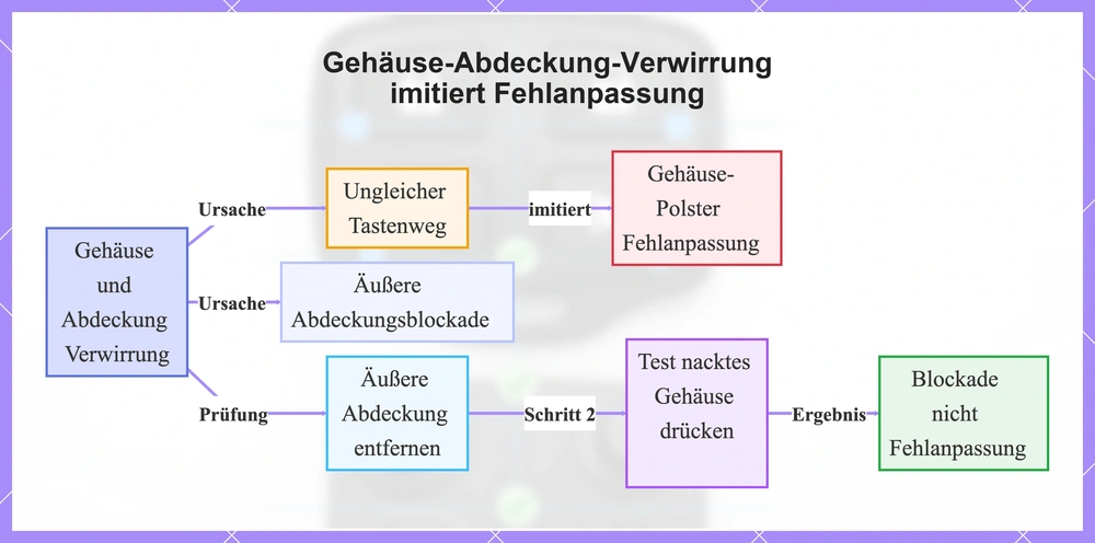 Gehäuse-Abdeckung-Verwirrung imitiert Fehlanpassung