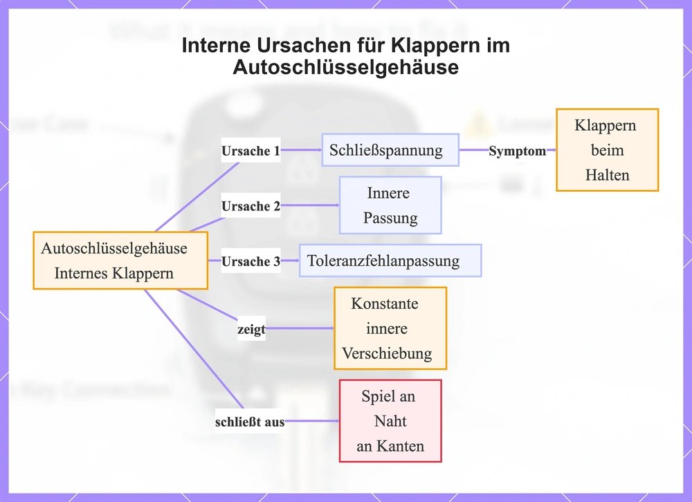 Interne Ursachen für Klappern im Autoschlüsselgehäuse