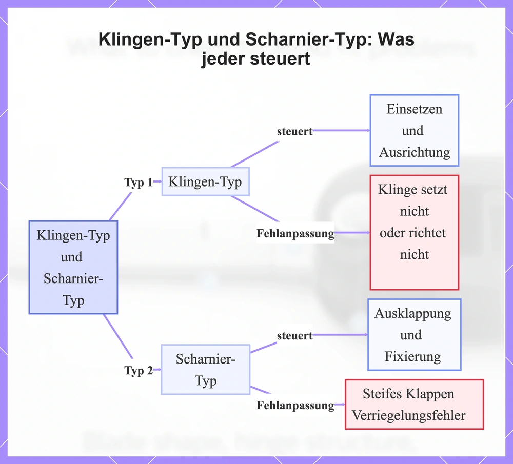 Klingen-Typ und Scharnier-Typ: Was jeder steuert