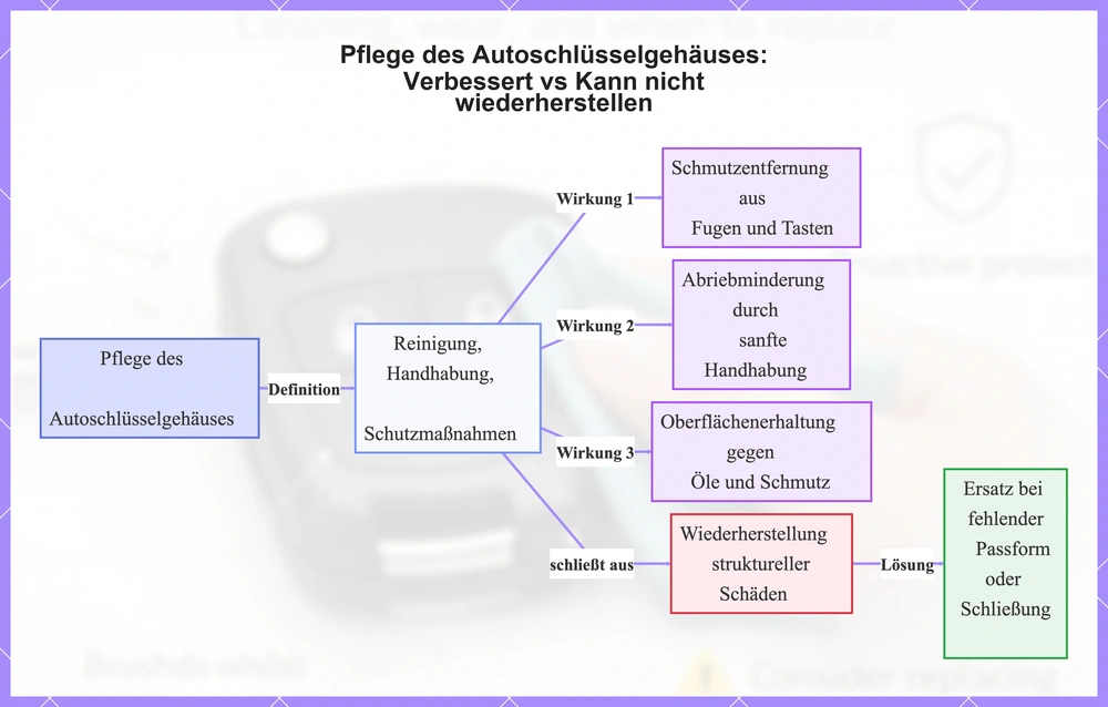 Pflege des Autoschlüsselgehäuses: Verbessert vs Kann nicht wiederherstellen