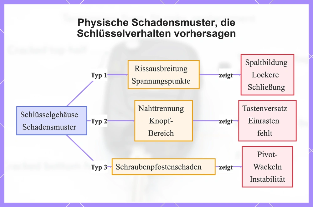 Physische Schadensmuster, die Schlüsselverhalten vorhersagen