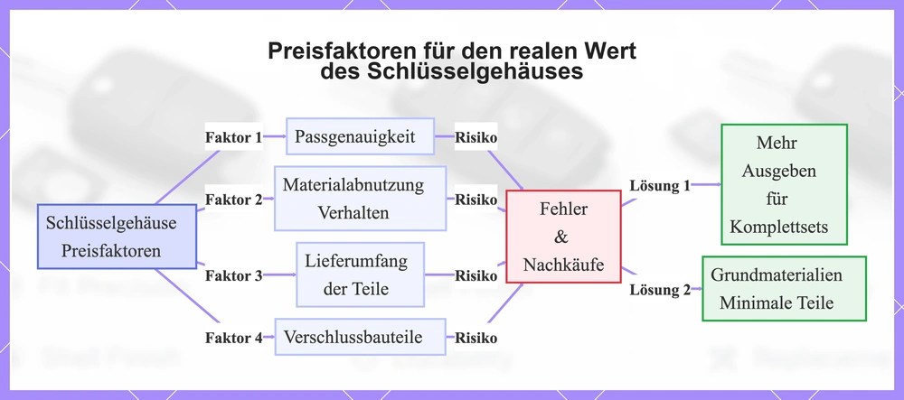 Preisfaktoren für den realen Wert des Schlüsselgehäuses
