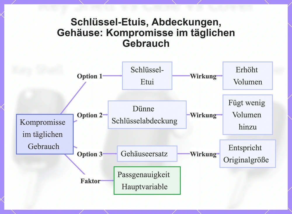Schlüssel-Etuis, Abdeckungen, Gehäuse: Kompromisse im täglichen Gebrauch
