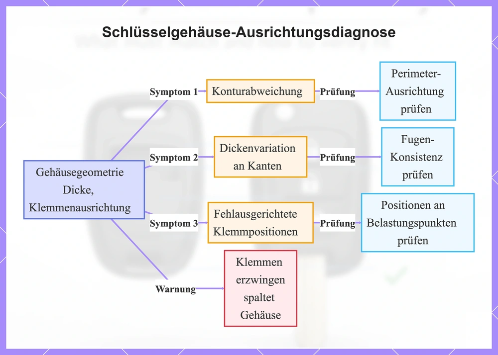 Schlüsselgehäuse-Ausrichtungsdiagnose