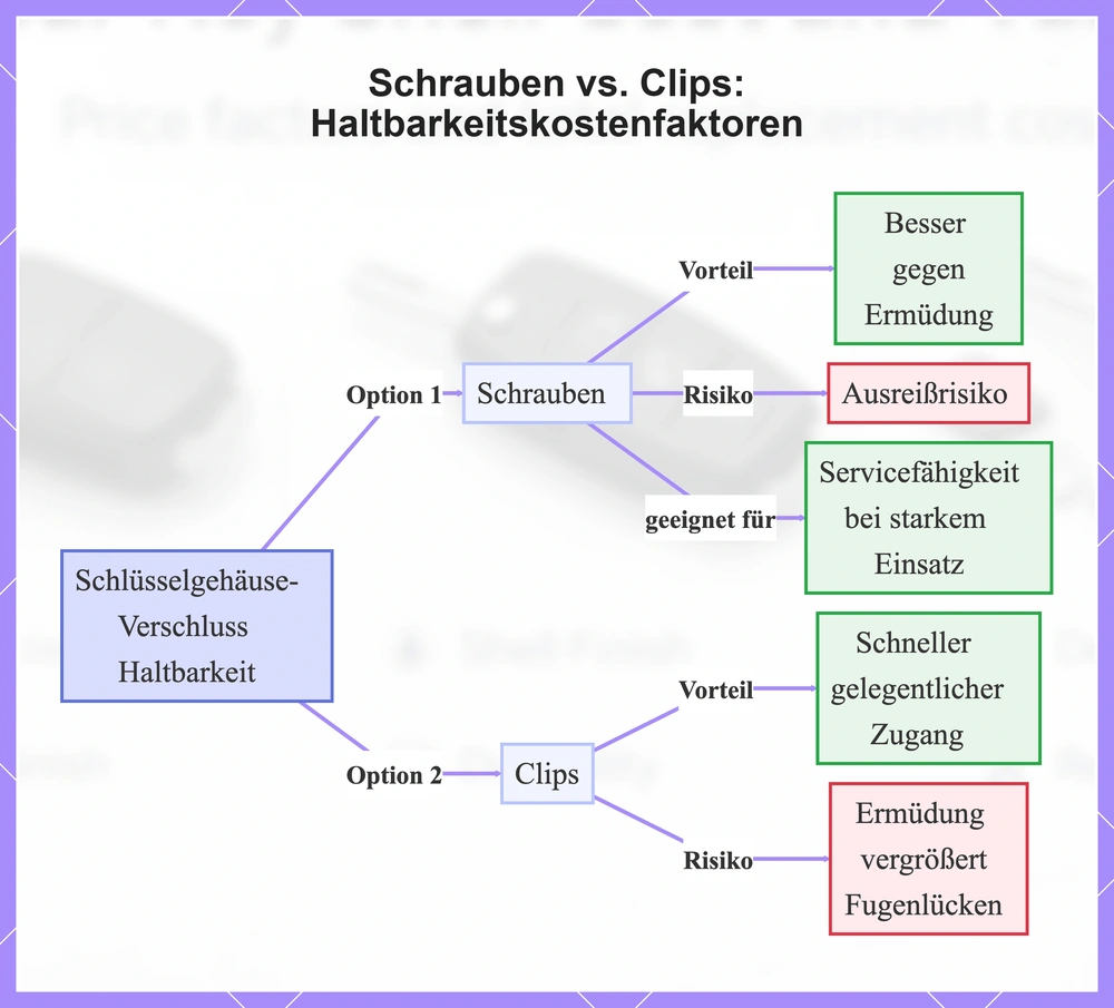 Schrauben vs. Clips: Haltbarkeitskostenfaktoren