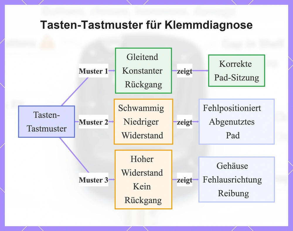Tasten-Tastmuster für Klemmdiagnose
