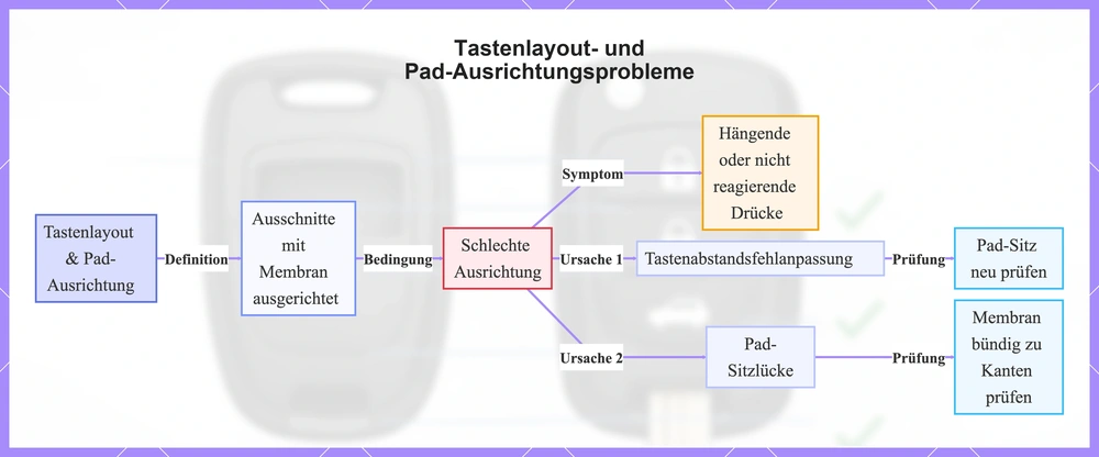Tastenlayout- und Pad-Ausrichtungsprobleme