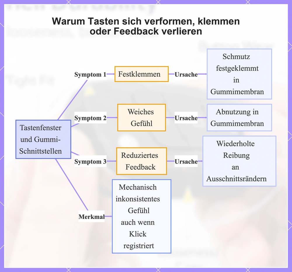 Warum Tasten sich verformen, klemmen oder Feedback verlieren