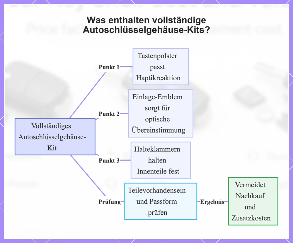 Was enthalten vollständige Autoschlüsselgehäuse-Kits?