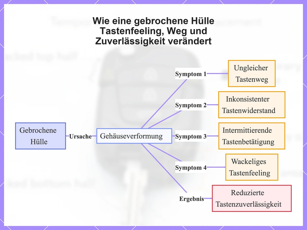 Wie eine gebrochene Hülle Tastenfeeling, Weg und Zuverlässigkeit verändert