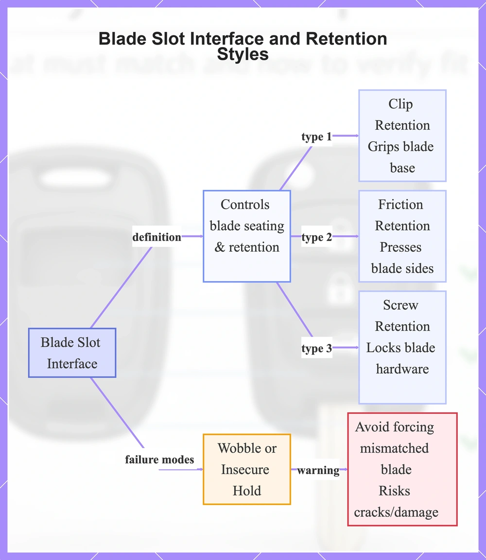 Blade Slot Interface and Retention Styles