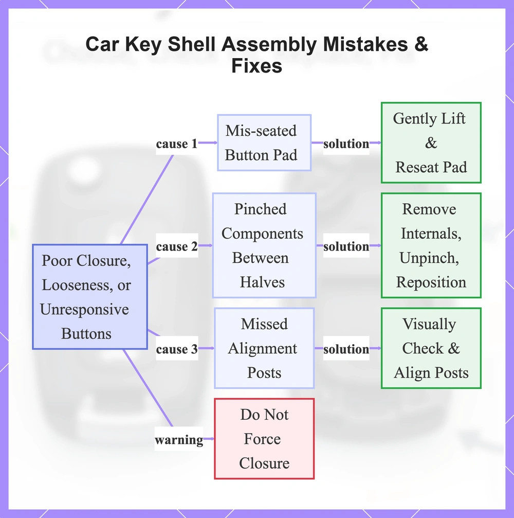 Car Key Shell Assembly Mistakes & Fixes