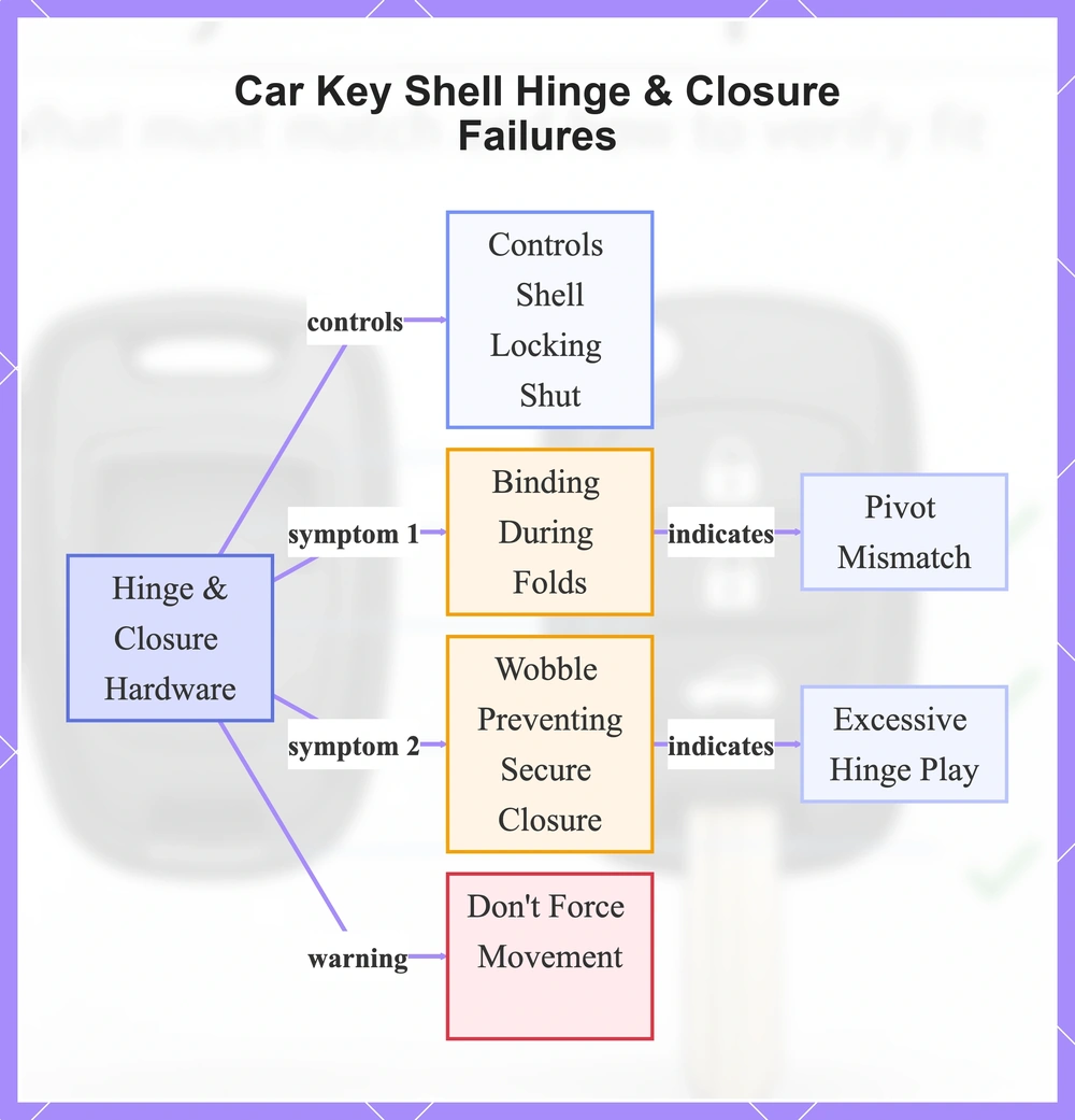Car Key Shell Hinge & Closure Failures