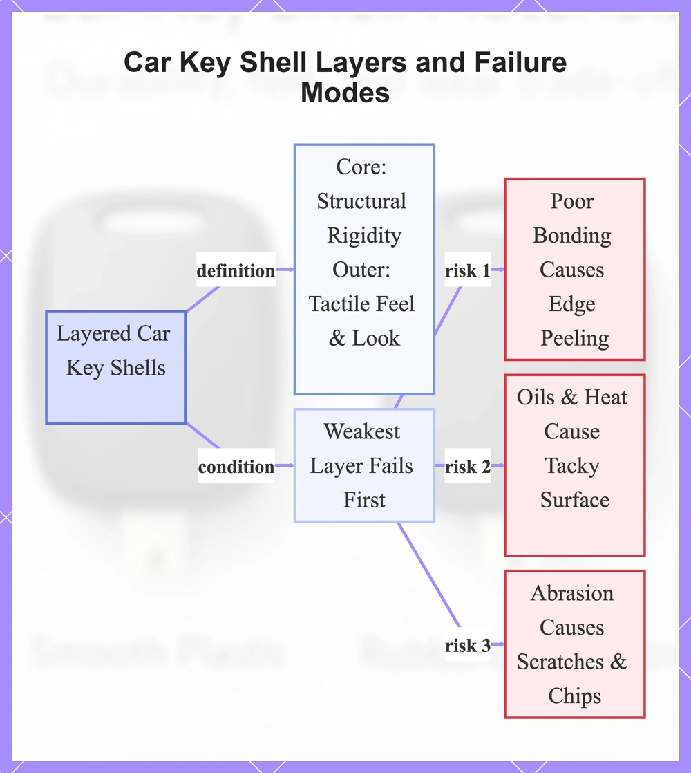 Car Key Shell Layers and Failure Modes