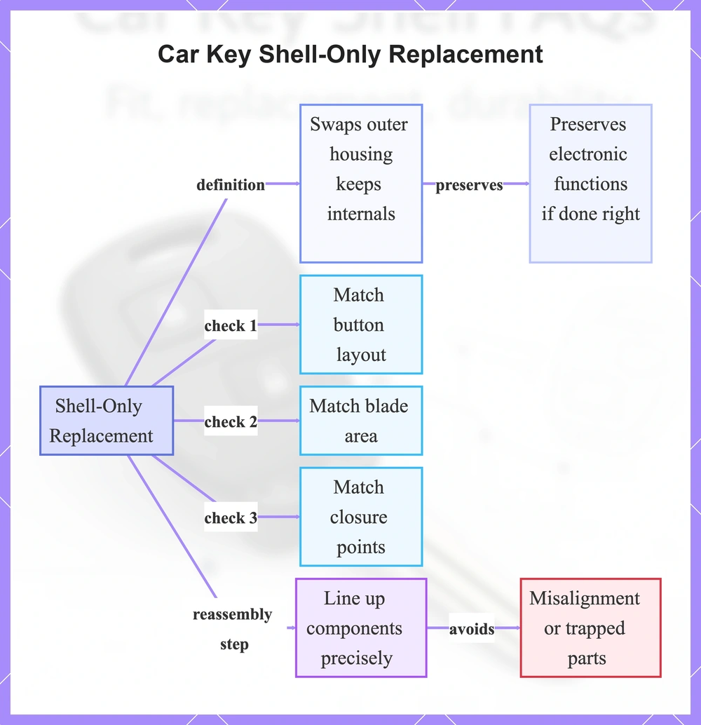 Car Key Shell-Only Replacement