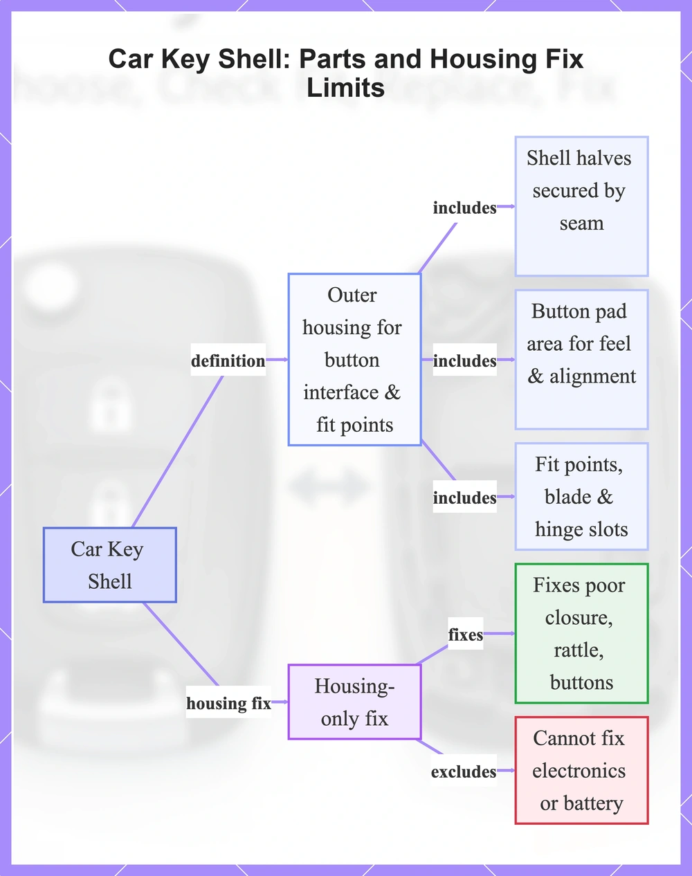 Car Key Shell: Parts and Housing Fix Limits
