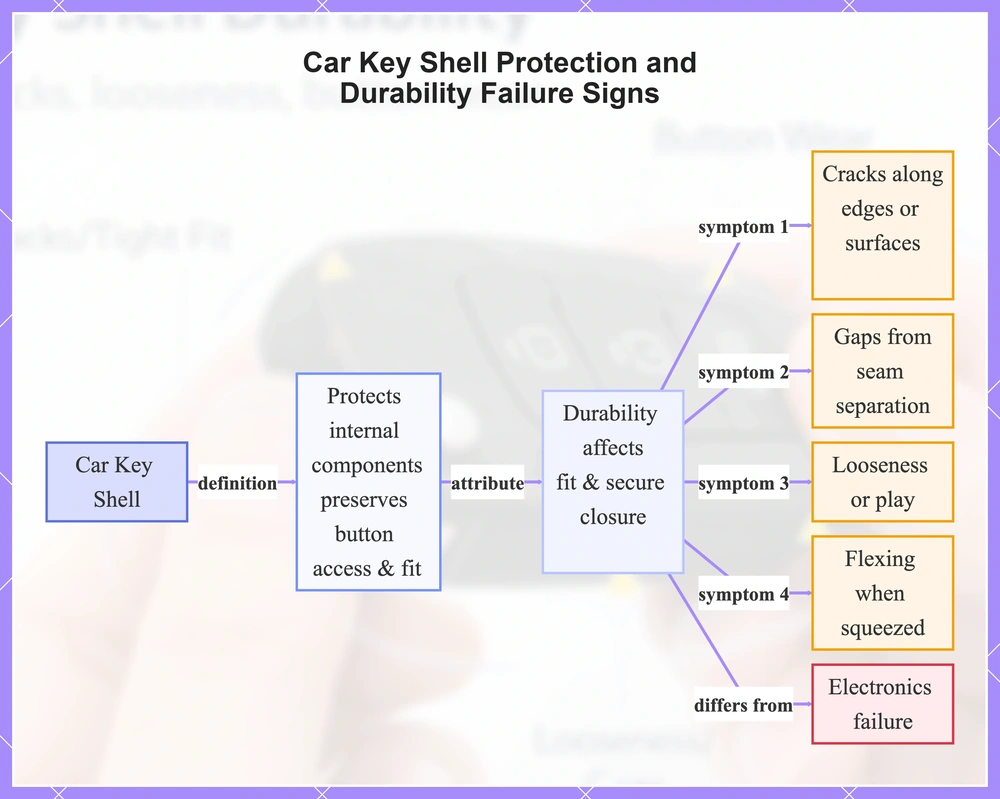 Car Key Shell Protection and Durability Failure Signs