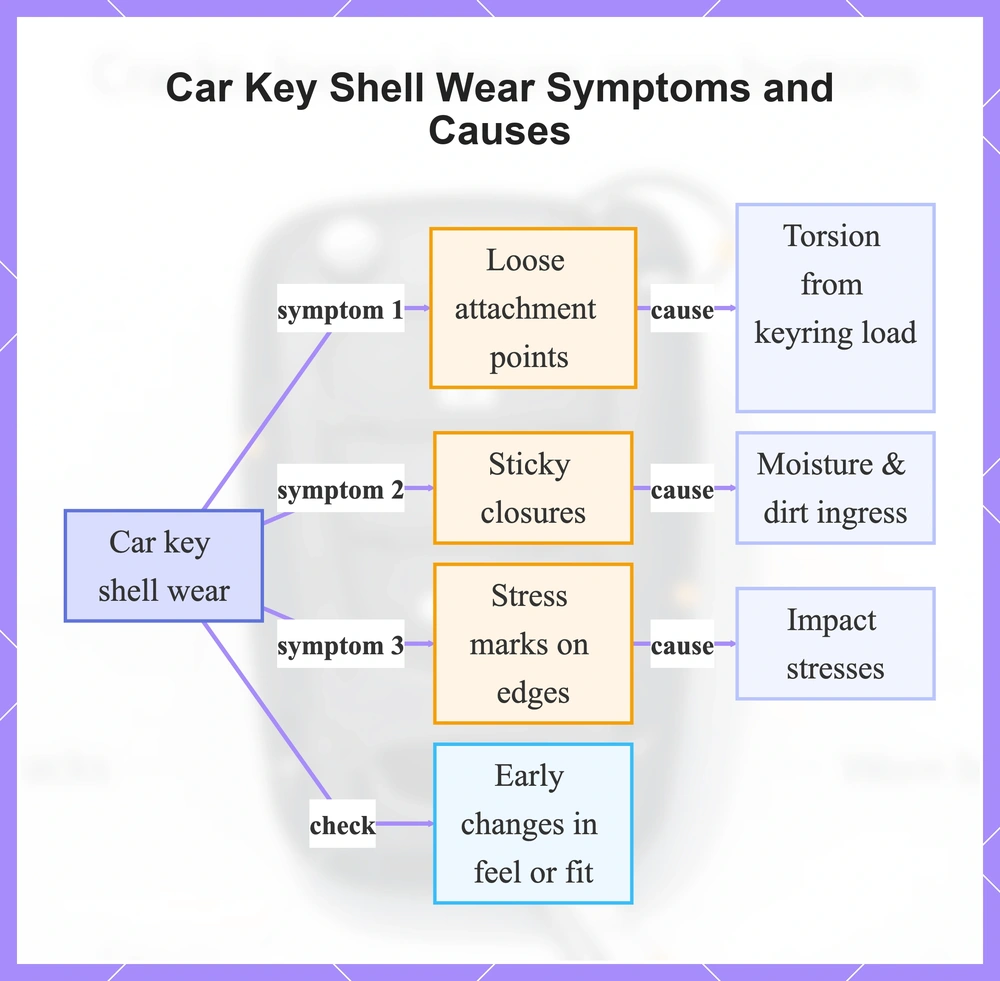 Car Key Shell Wear Symptoms and Causes