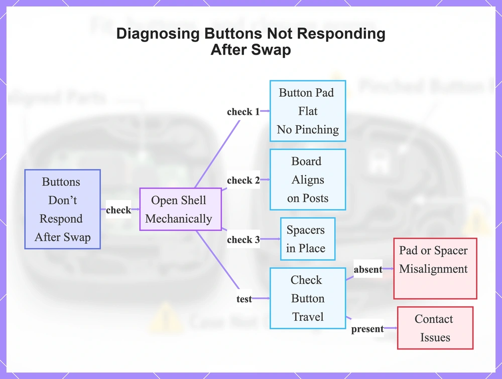 Diagnosing Buttons Not Responding After Swap
