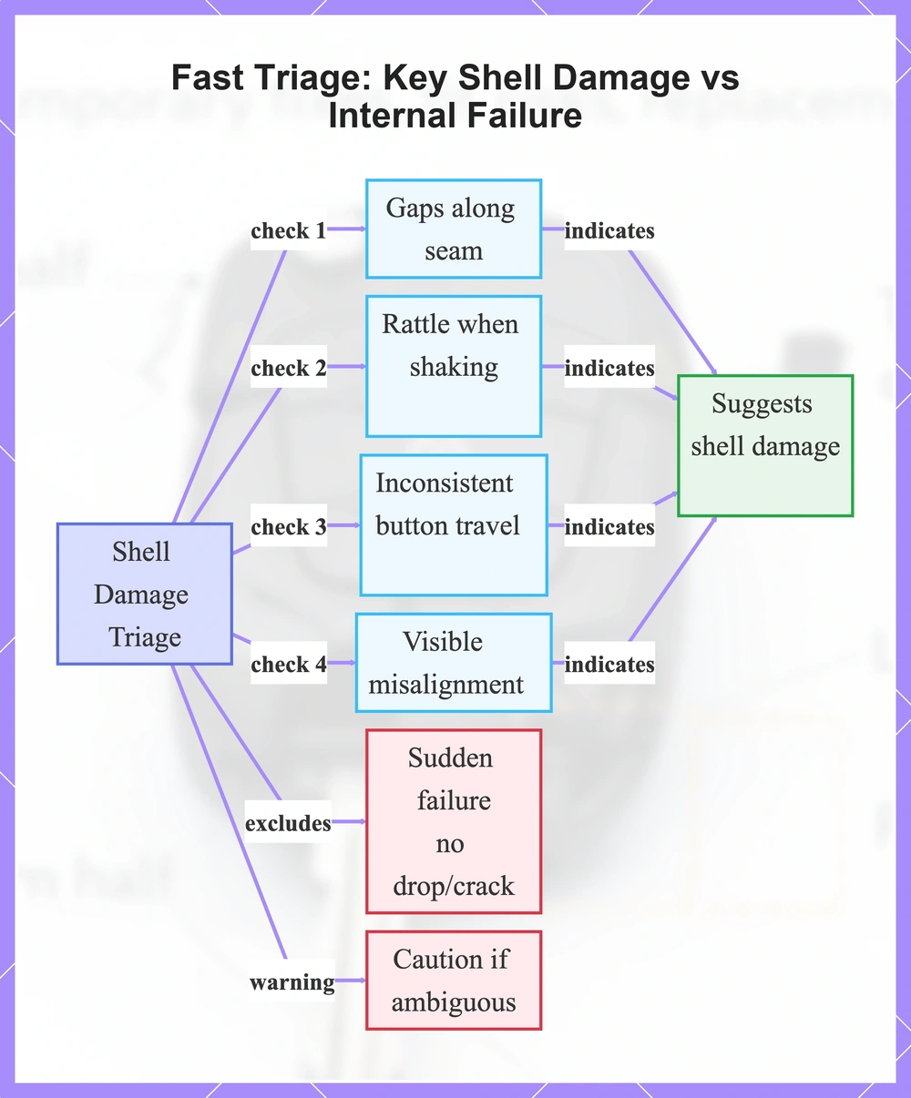 Fast Triage: Key Shell Damage vs Internal Failure
