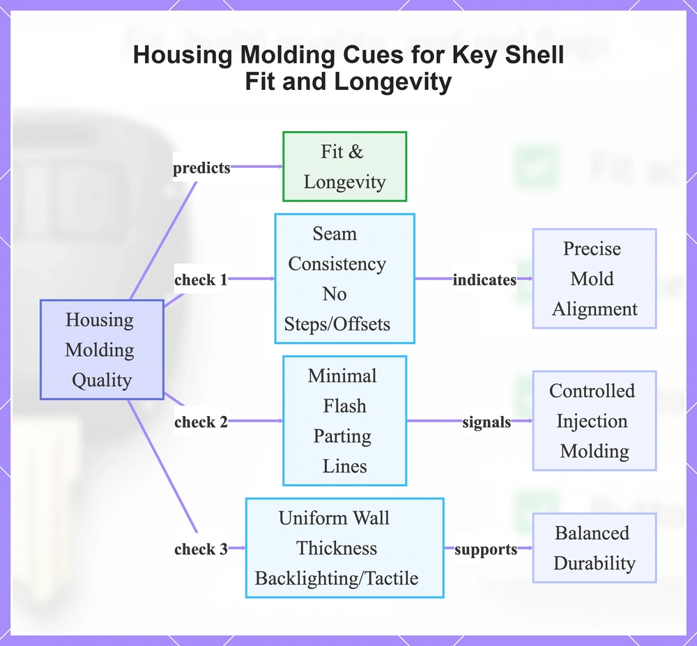 Housing Molding Cues for Key Shell Fit and Longevity