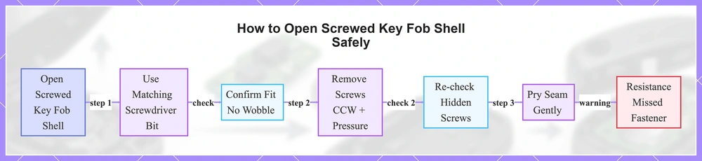 How to Open Screwed Key Fob Shell Safely