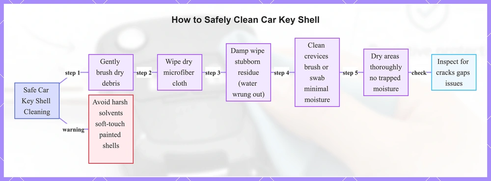 How to Safely Clean Car Key Shell