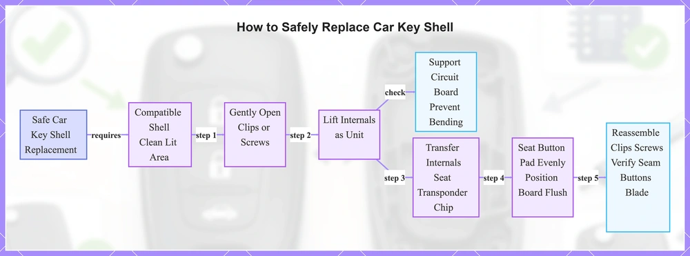 How to Safely Replace Car Key Shell