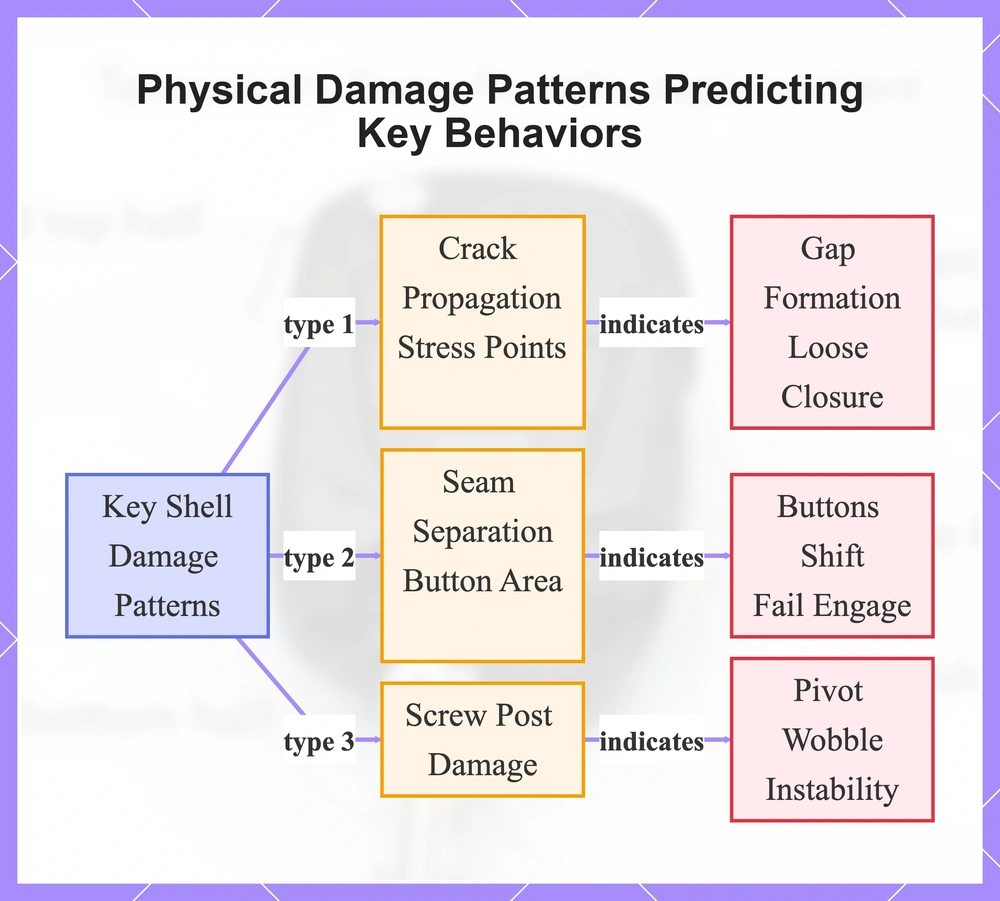 Physical Damage Patterns Predicting Key Behaviors