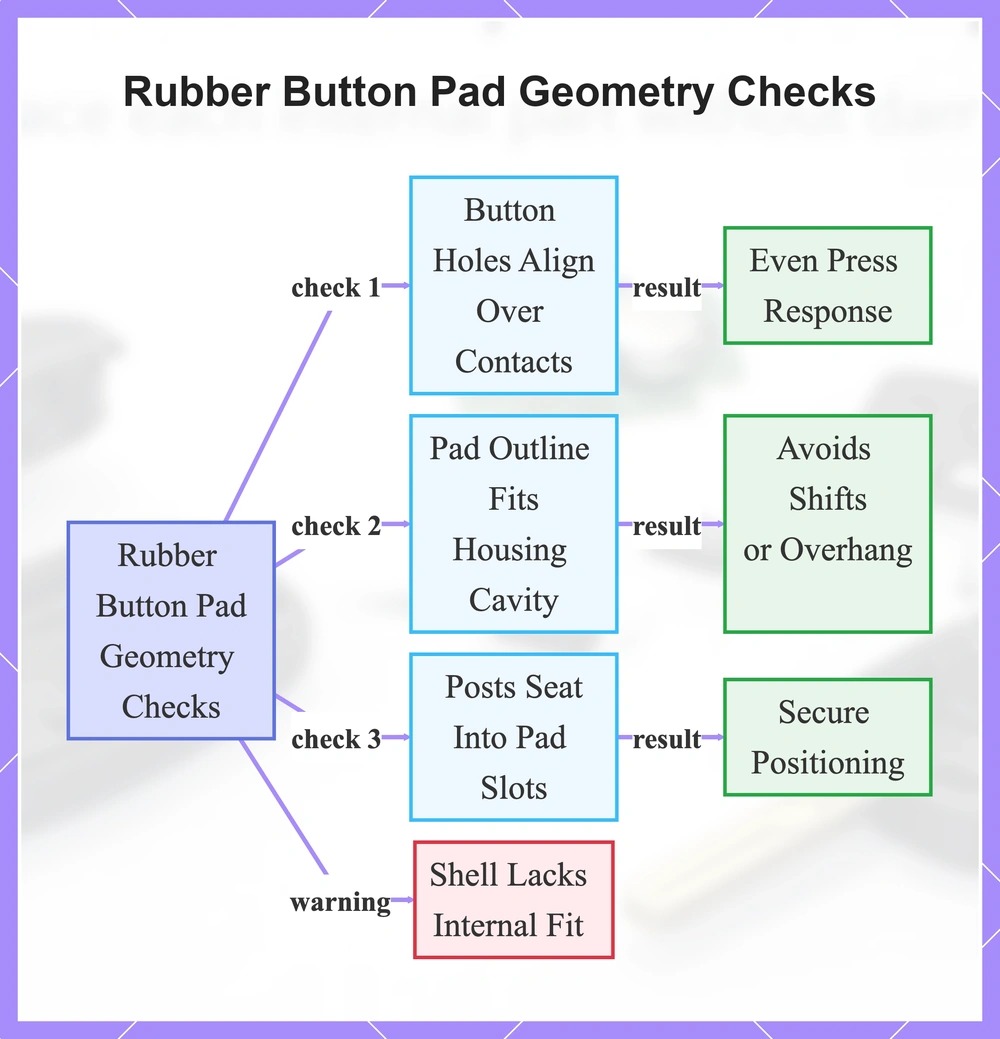 Rubber Button Pad Geometry Checks