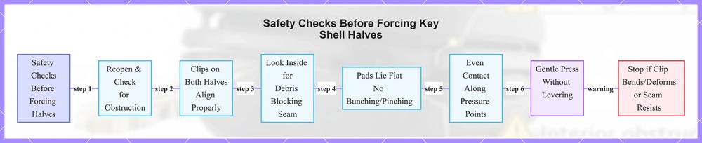 Safety Checks Before Forcing Key Shell Halves