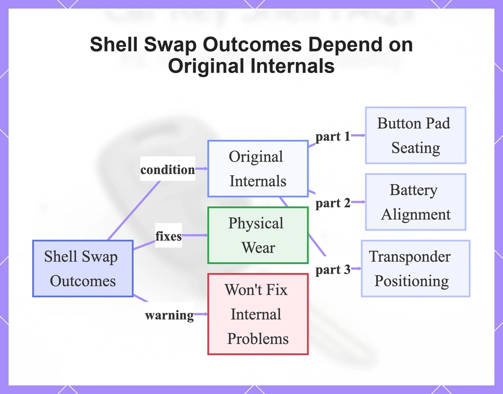 Shell Swap Outcomes Depend on Original Internals