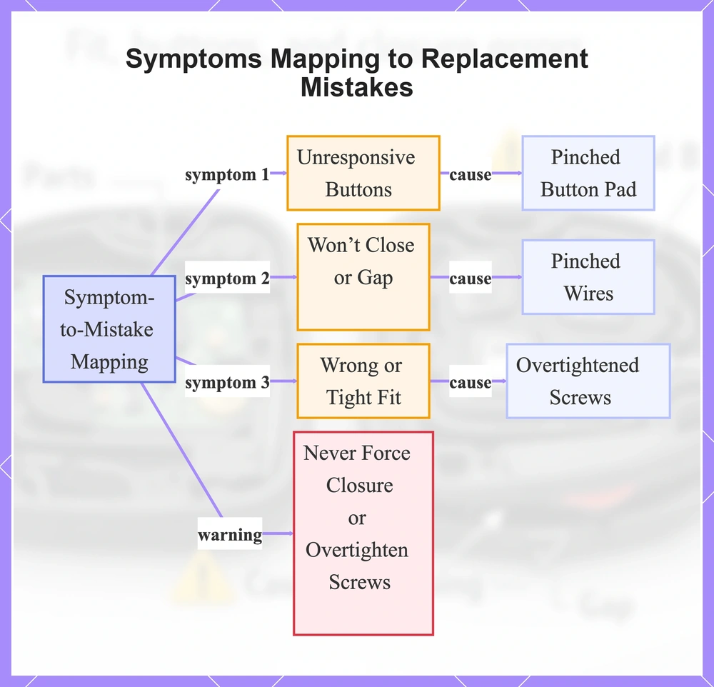 Symptoms Mapping to Replacement Mistakes