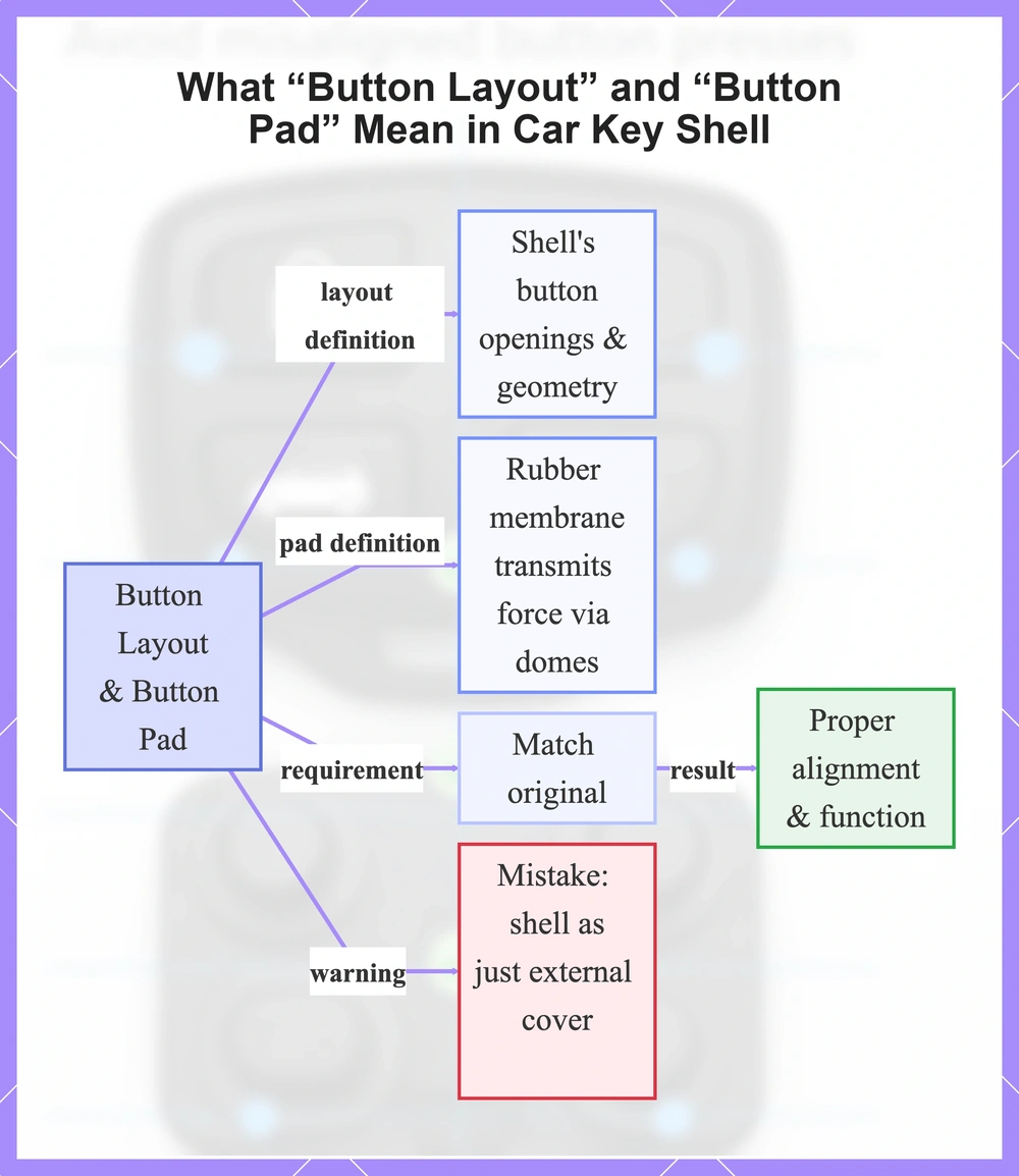 What “Button Layout” and “Button Pad” Mean in Car Key Shell