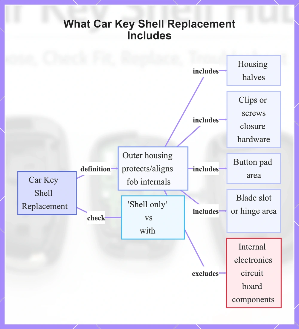 What Car Key Shell Replacement Includes