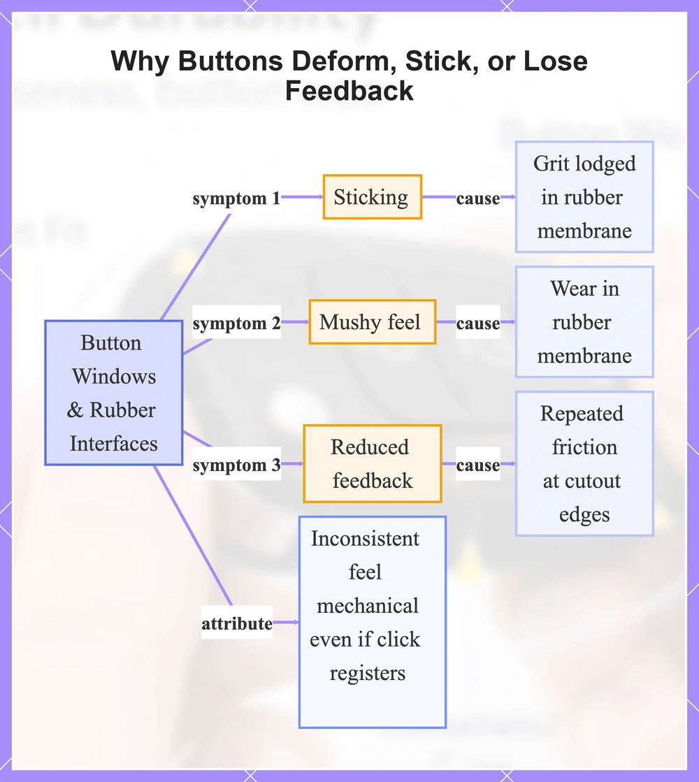 Why Buttons Deform, Stick, or Lose Feedback