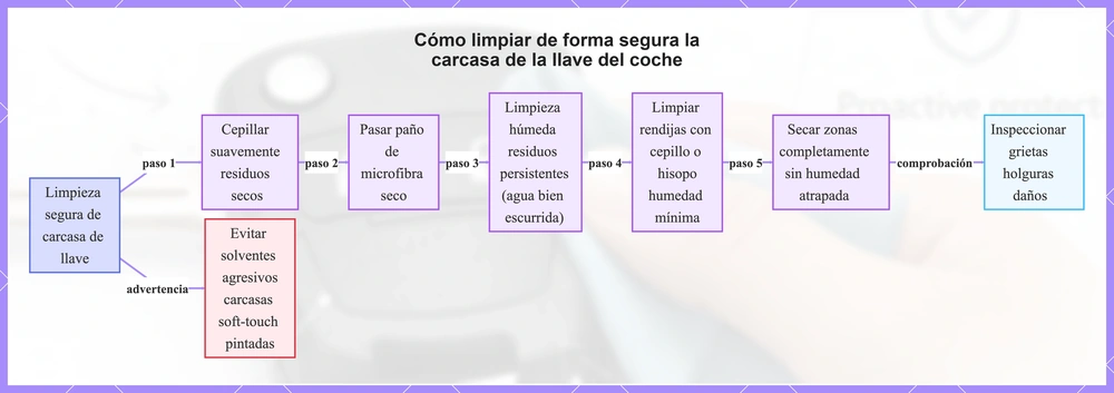 Cómo limpiar de forma segura la carcasa de la llave del coche
