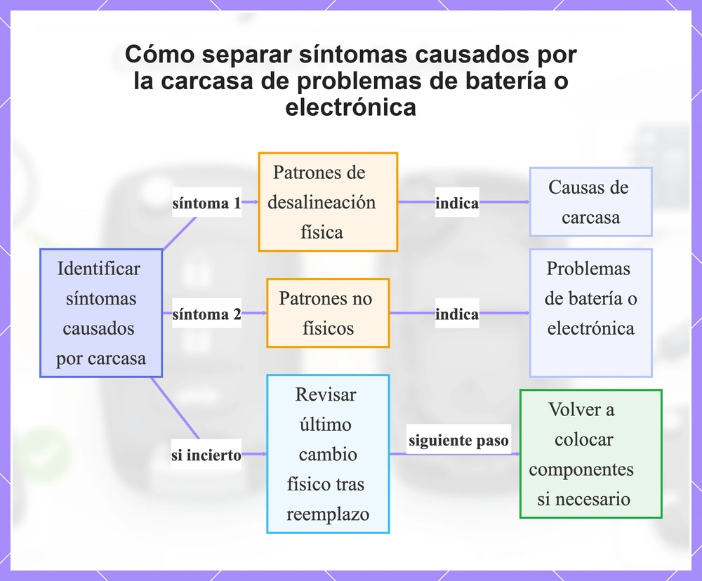 Cómo separar síntomas causados por la carcasa de problemas de batería o electrónica